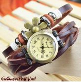 Relógio vintage pulseira pingente flor!